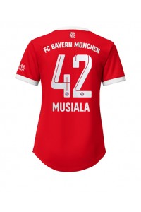 Bayern Munich Jamal Musiala #42 Voetbaltruitje Thuis tenue Dames 2022-23 Korte Mouw